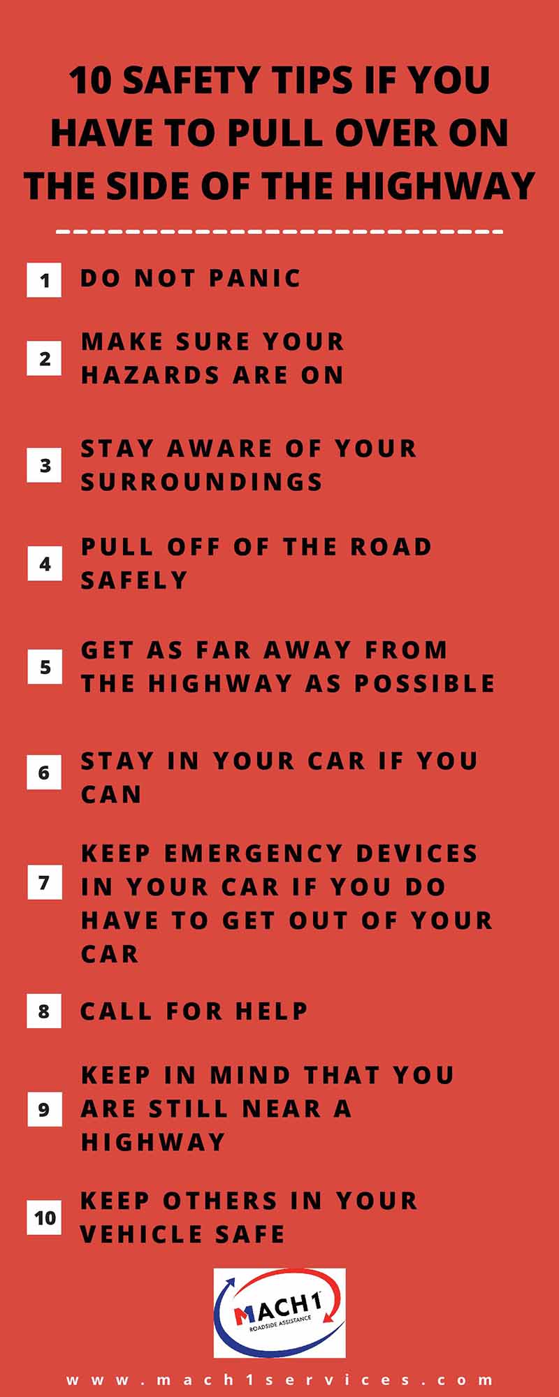 10 Safety Tips If You Have to Pull Over on The Side of The Highway Mach 1 Services