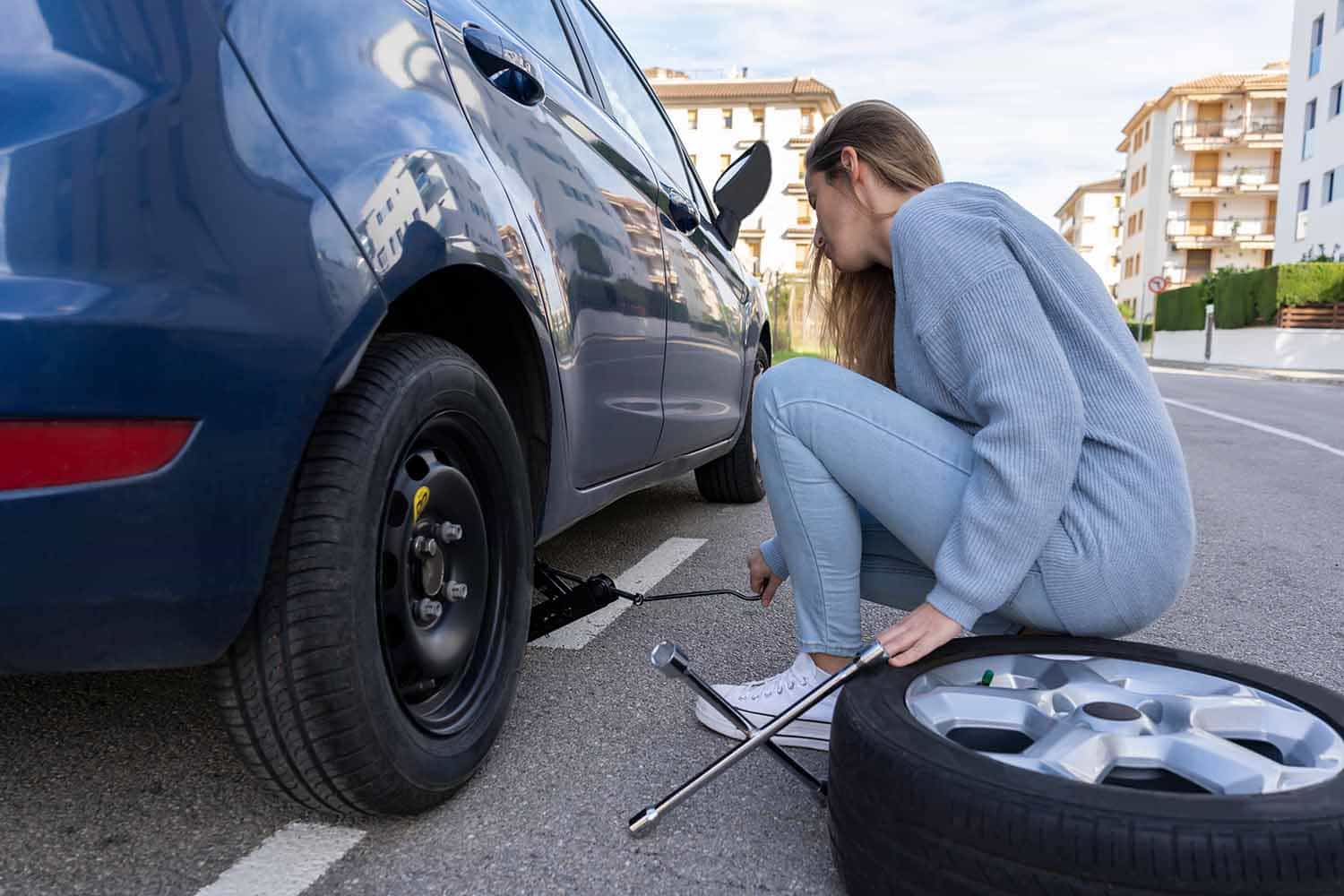 fix a flat tire at home