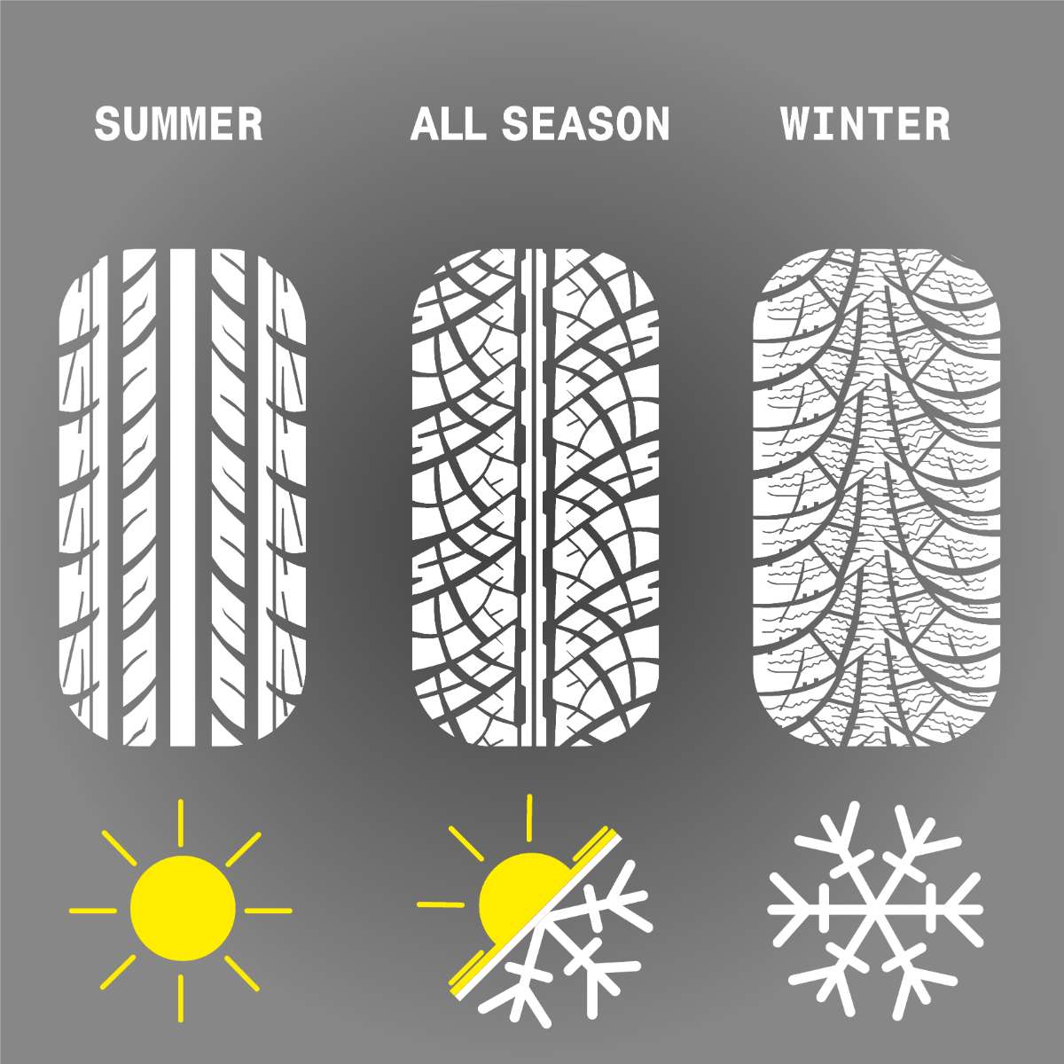 All Season and Winter or Summer Tires